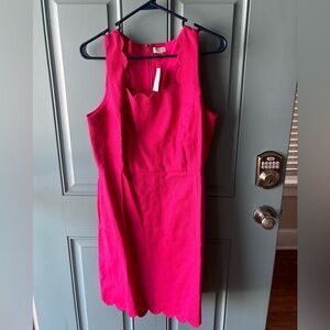 Pink JCrew Scalloped Dress Size 6